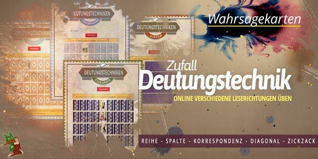 Deutungstechniken online lernen und üben mit Wahrsagekarten Deutungstechniken online lernen und üben mit Wahrsagekarten