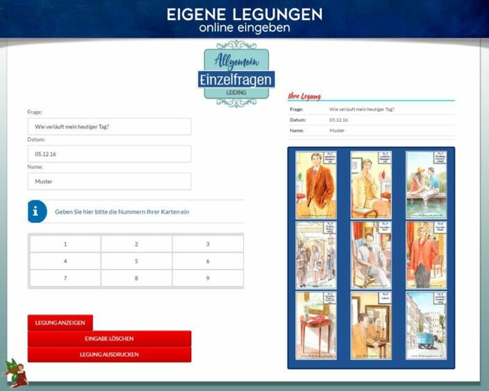 Leidingkarten eigene Legung online - Einzelfragen