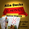 Der Online-Wahrsagekarten-Zugang für 12 Monate