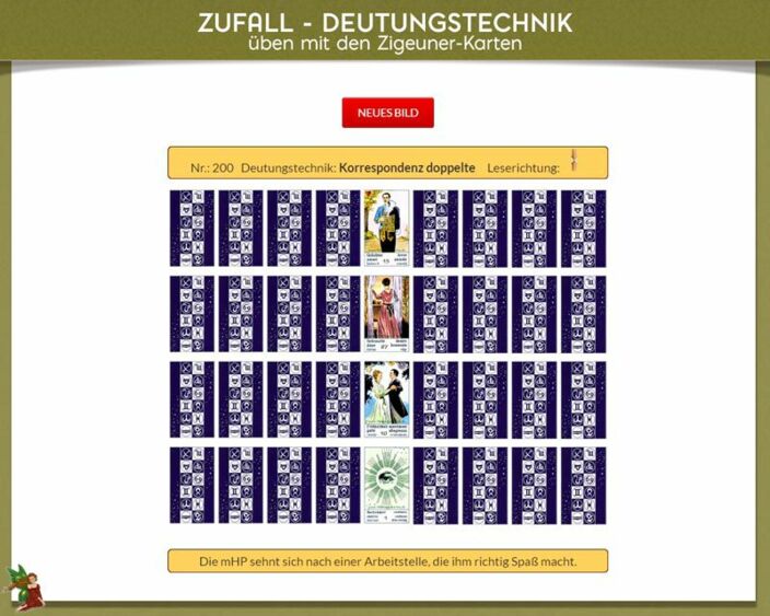 Zigeunerkarten Deutungstechniken mit dem Deutungstrainer