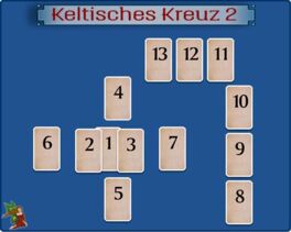 Kartenlegen online mit Legemuster zu allgemeinen Themen - Keltisches Kreuz 2