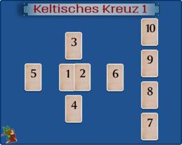 Kartenlegen online mit Legemuster zu allgemeinen Themen - Keltisches Kreuz 1
