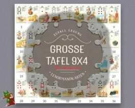 Lenormandkarten - Grosse Tafel Zufall 9x4 mit Häusereinteilung online kostenlos