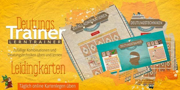 Leidingkarten Deutungstrainer zum Online-Kartenlegen üben mit Zufall Kombinationen und Deutungstechniken Leidingkarten Deutungstrainer zum Online-Kartenlegen üben mit Zufall Kombinationen und Deutungstechniken