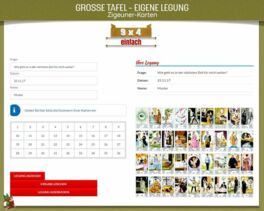 Zigeunerkarten Große Tafel 9x4 - Beispiellegung