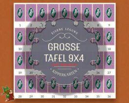 Kipperkarten - Grosse Tafel 9x4 mit Häusereinteilung Kipperkarten - Grosse Tafel 9x4 mit Häusereinteilung