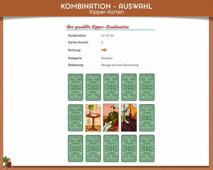 Kipperkarten Kombinationen Bedeutung