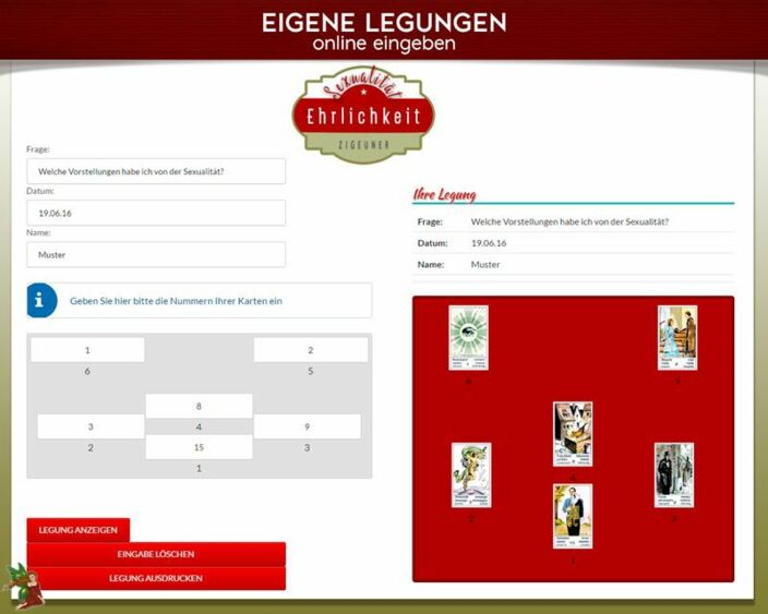 Zigeunerkarten eigene Legung online - Ehrlichkeit in der Sexualität
