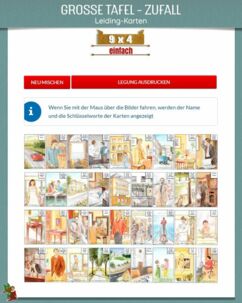 Leidingkarten Große Tafel Zufallslegung 9x4 - Beispiellegung
