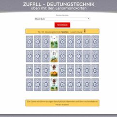 Lenormandkarten Deutungstechniken mit dem Deutungstrainer