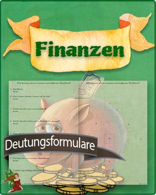 Deutungsformulare für Finanz-Themen zum Auswerten von Kartenlegungen - kostenlos zum Download