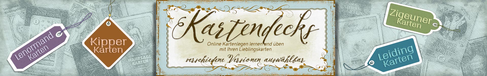 Kartendecks zum online Kartenlegen Lernen und Üben