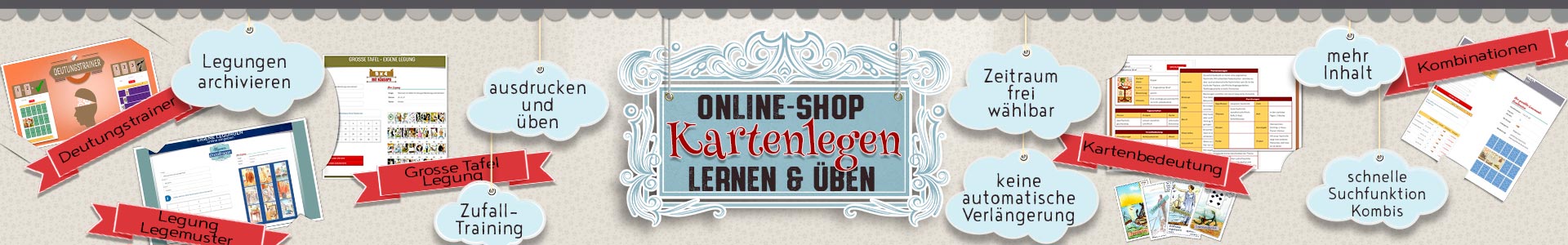 Kartenlegen lernen mit dem Online Zugang für Kombinationen, Bedeutungen und Legungen
